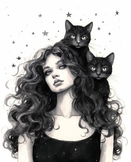 Кошка девушка