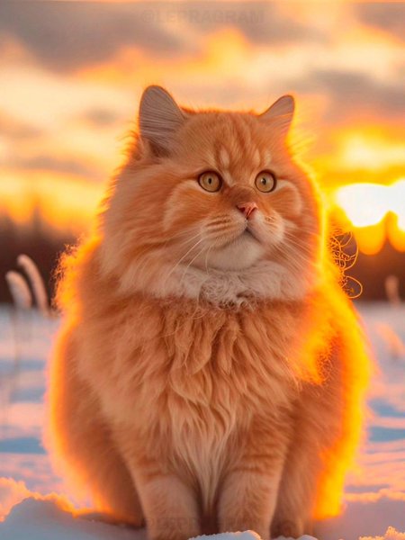 Европейский длинношерстный кот рыжий