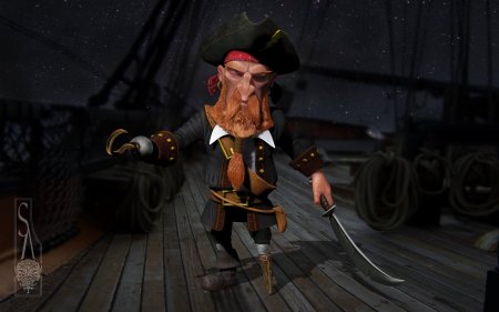 Одноногий пират из острова сокровищ