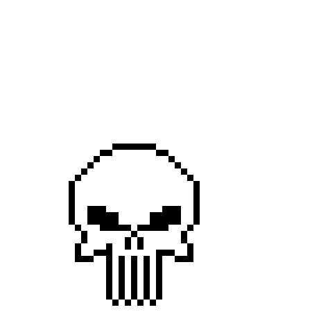 Череп пиксельный