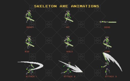 Скелет pixel art