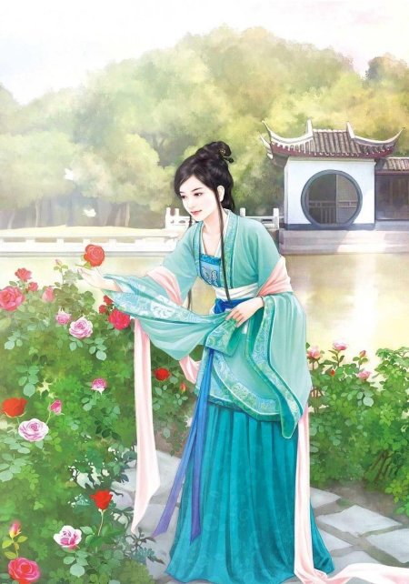 Китайская девушка рисунок