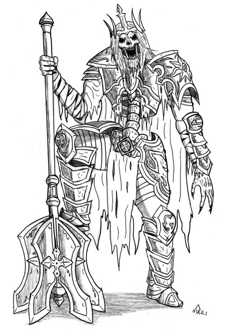 Раскраска варкрафт артас