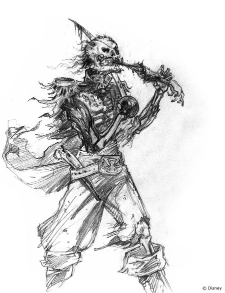 Скелет пират