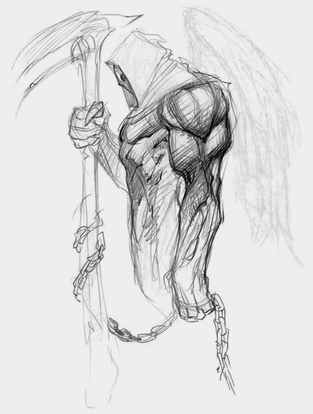 Рисунок смерти карандашом