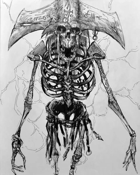 Скелет набросок