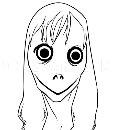 Раскраска момо страшилка