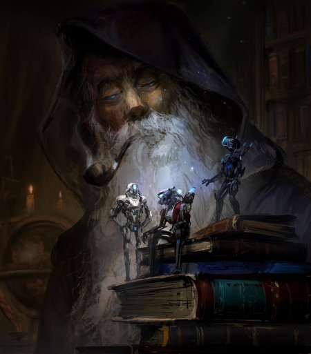 Мерлин старый волшебник арт