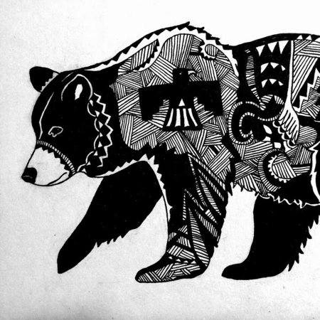 Тотем индейцев хайда медведь