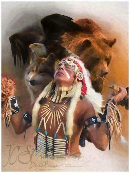 Тотем волк у индейцев