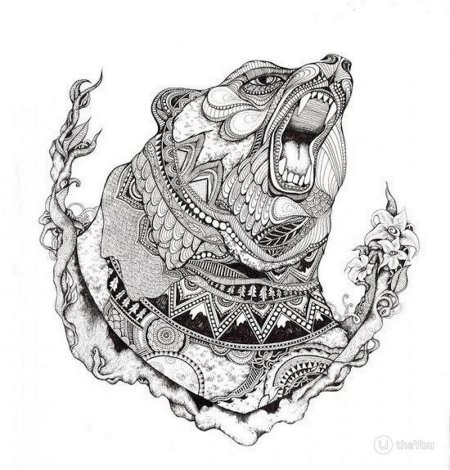 Чертог медведя тату эскиз