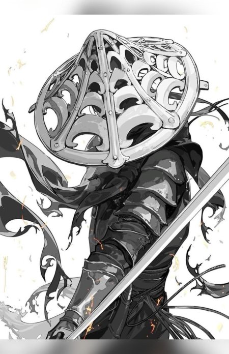 Дарк соулс черно белый арт