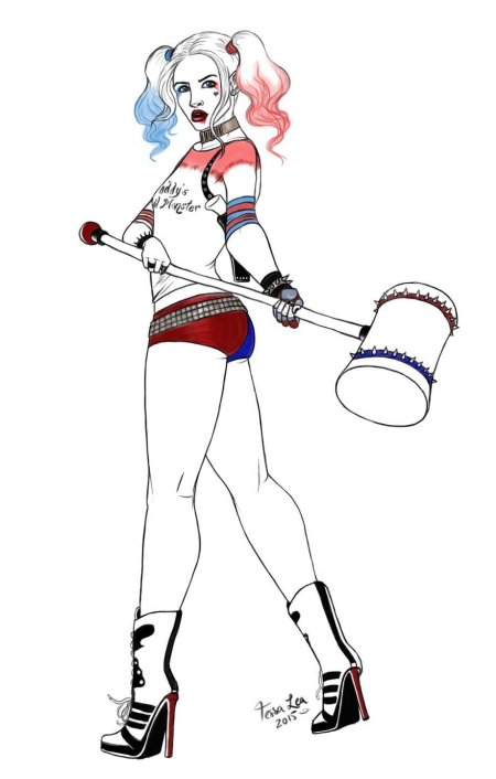 Харли квинн для срисовки