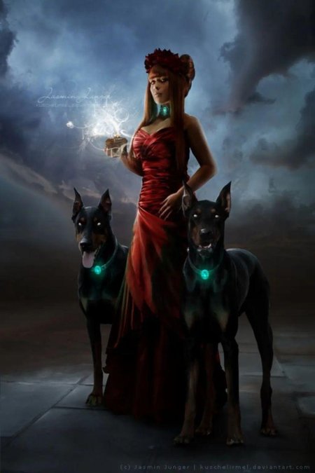 Доберман арт