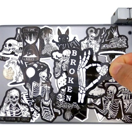 Наклейки на телефон скелет