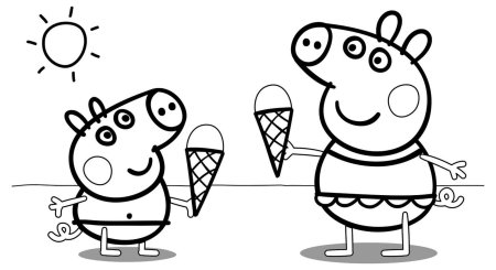 Раскраска свинка пеппа