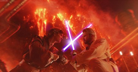 Энакин скайуокер и оби ван кеноби битва