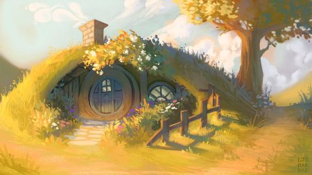 Дом хоббита рисунок