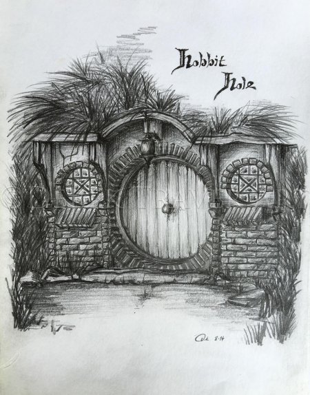 Дом бильбо бэггинса иллюстрации