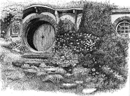Дом хоббита иллюстрации