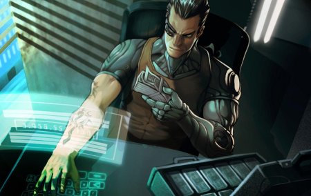 Киберпанк арт парень