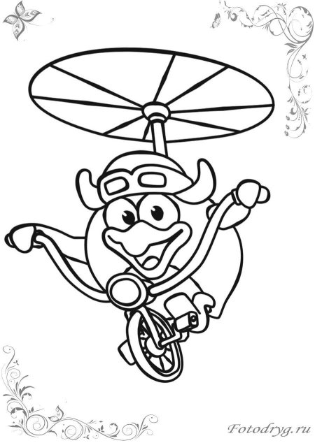 Раскраска смешарики бараш