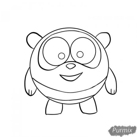 Раскраски смешарики панди