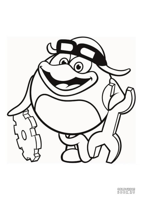 Смешарики раскраска пин