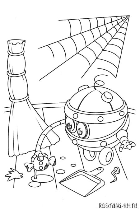 Раскраска смешарики биби