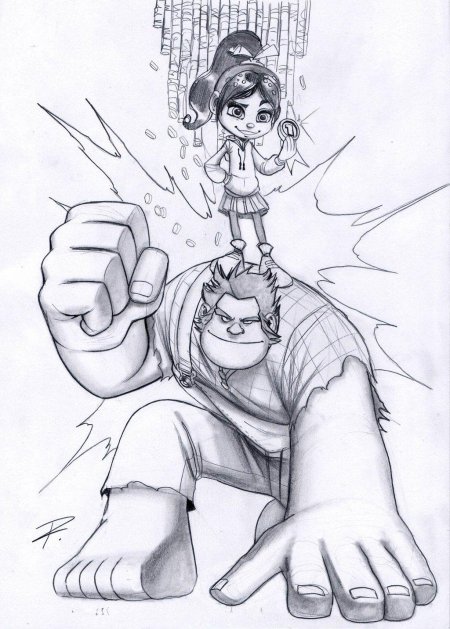 Раскраска ральф и ванилопа