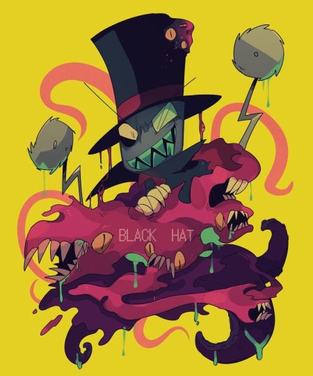 Villainous black hat арт
