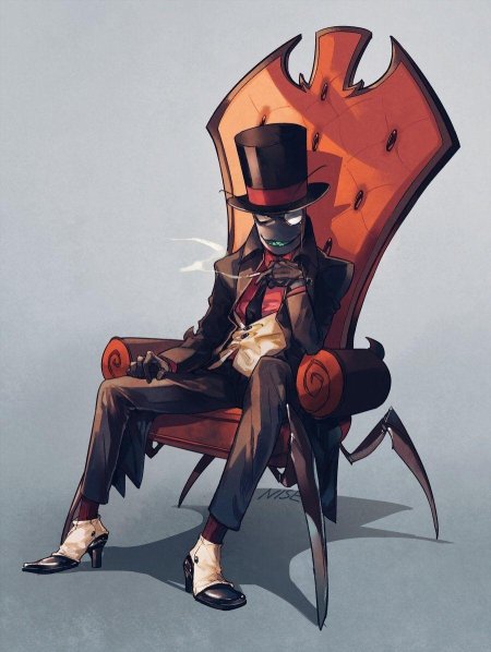 Villainous black hat арт