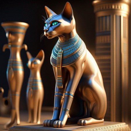 Кошка египет бастет папирус