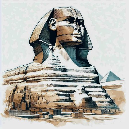 Египетский сфинкс рисунок