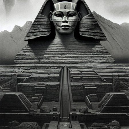 Сфинкс в анфас статуя