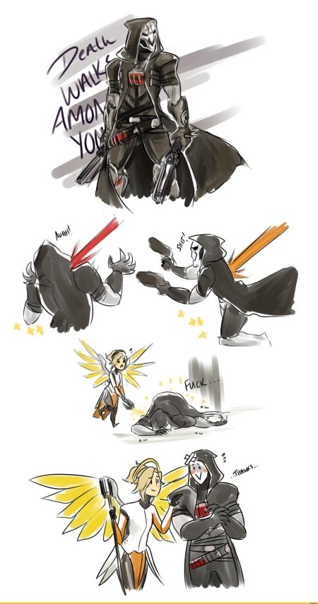 Overwatch жнец и ангел