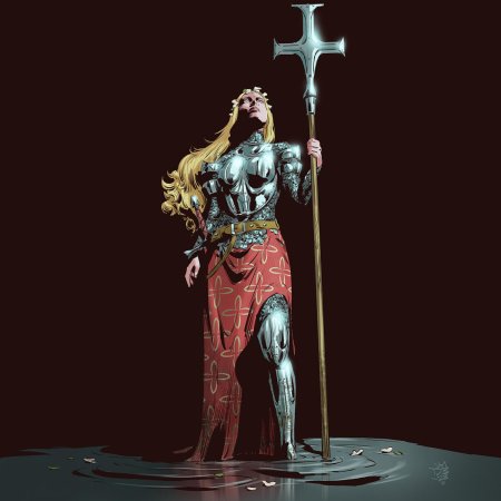 Девушка воин арт