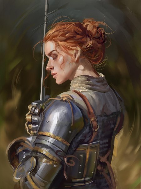 Женщина рыцарь арт