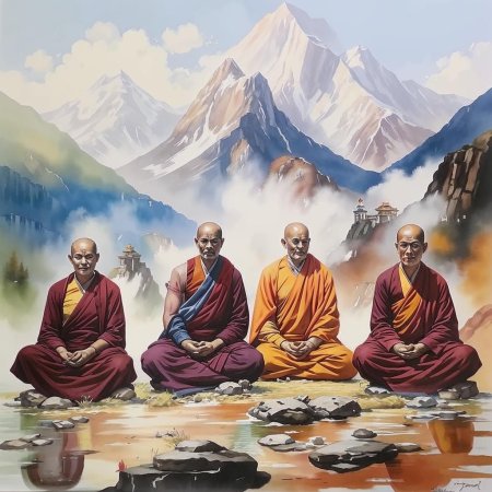 Тибетские монахи