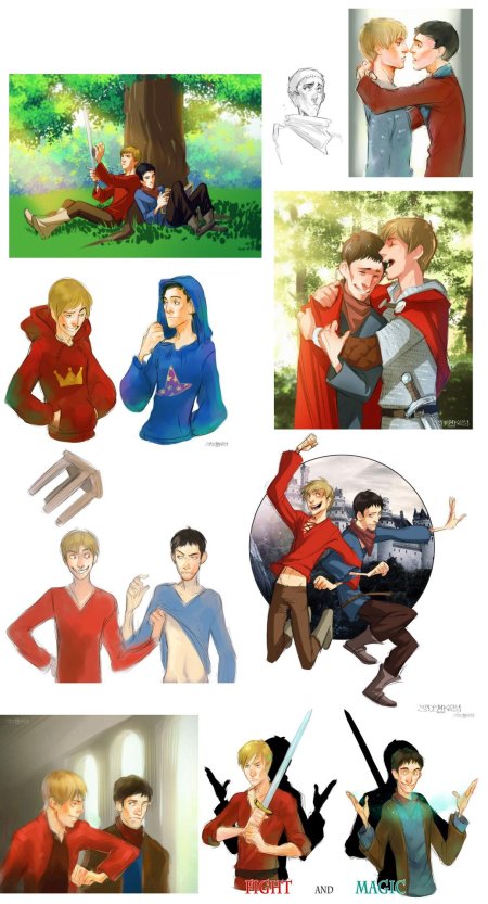 Мерлин и артур арт