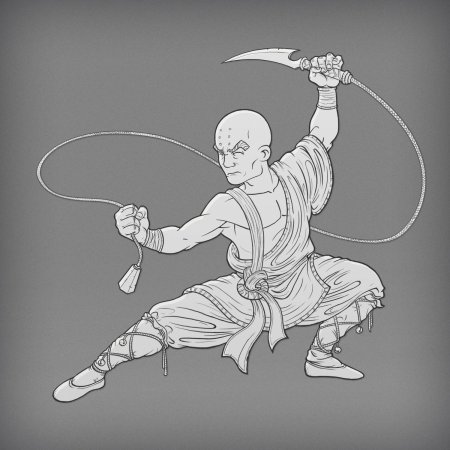 Шаолиньский монах арт