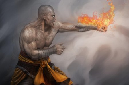 Арт фэнтези монах шаолинь