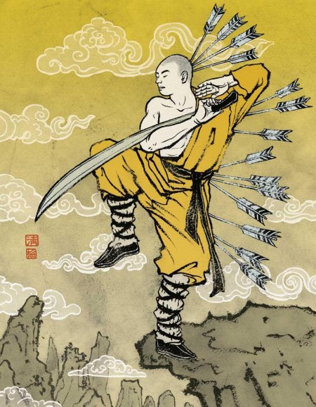 Монах воин шаолинь арт