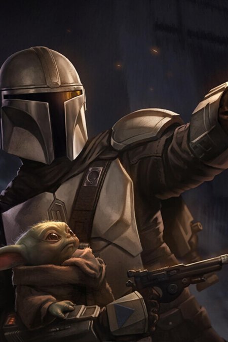 Мандалорец и малыш йода