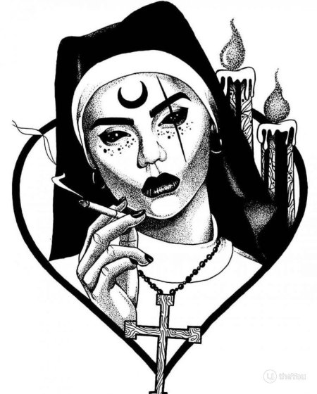 Тату эскизы чикано монашки