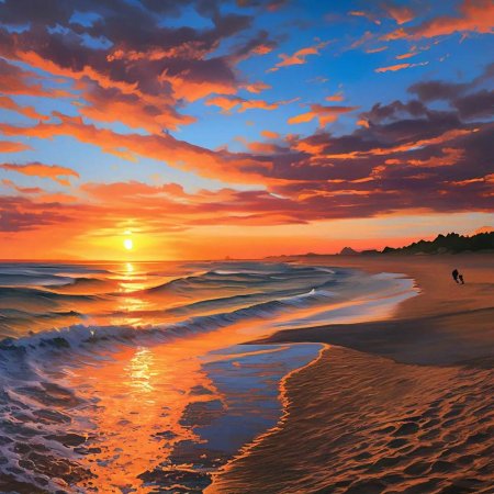 Море закат пляж