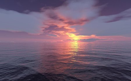 Закат в море