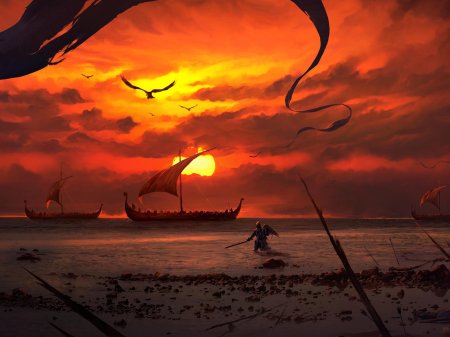 Викинги сражение дракар