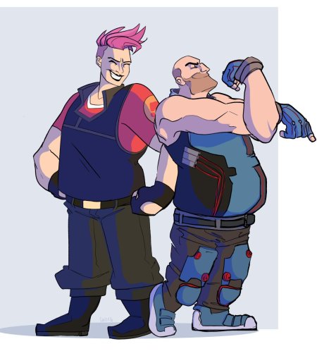 Team fortress heavy and zarya