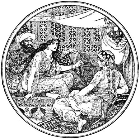 Арабские иллюстрации 1001 ночь